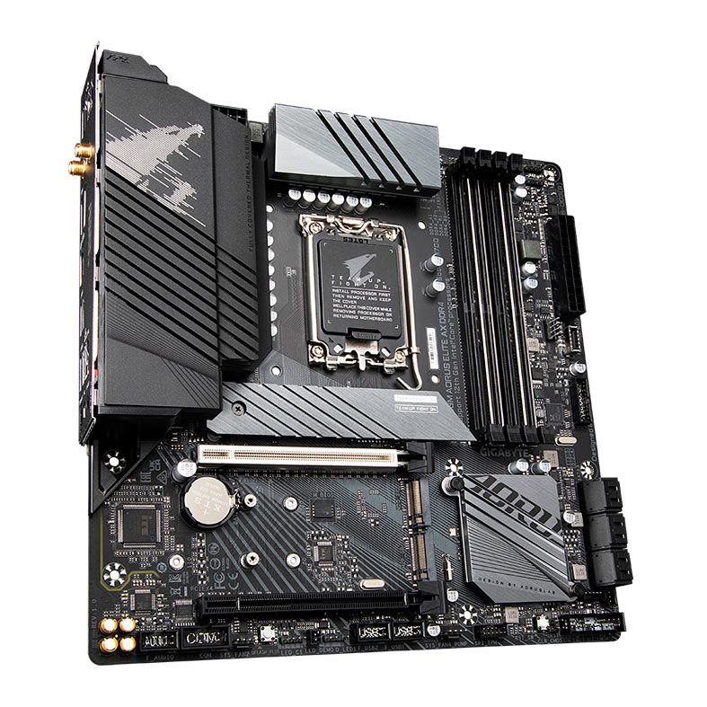 Placa Mae Gigabyte Z690M Aorus Elite AX DDR4, WiFi, Socket 1700, M-ATX, Chipset intel Z690, Z690M-A-ELITE-AX-DDR4