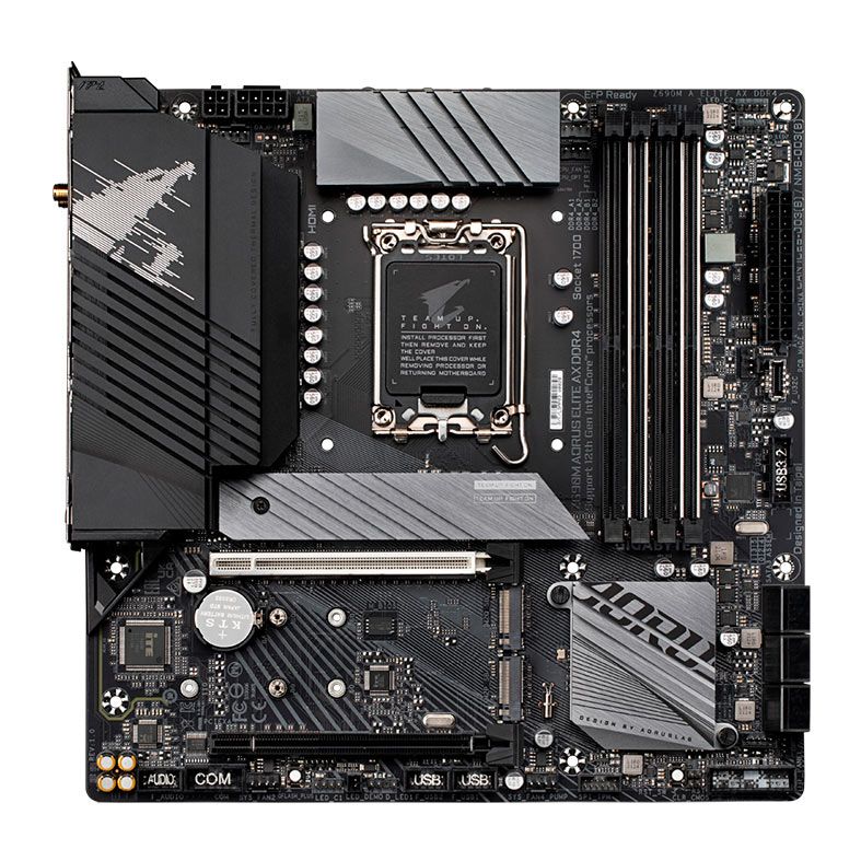 Placa Mae Gigabyte Z690M Aorus Elite AX DDR4, WiFi, Socket 1700, M-ATX, Chipset intel Z690, Z690M-A-ELITE-AX-DDR4
