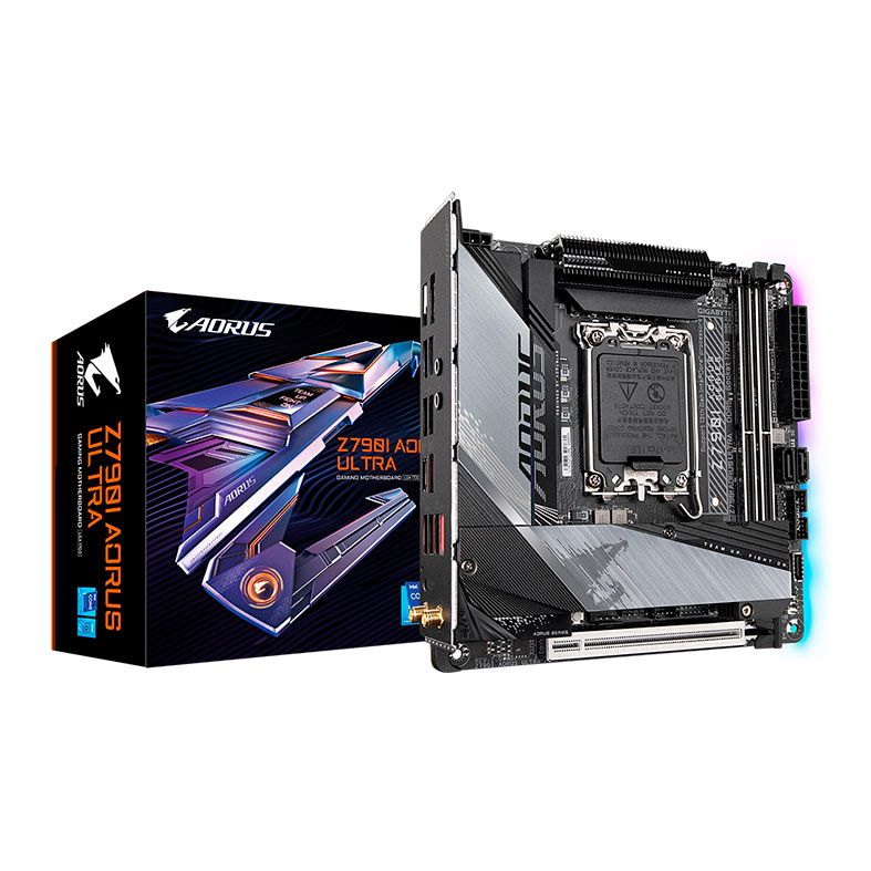 Placa Mae Gigabyte Z790I Aorus Ultra, DDR5, Socket LGA1700, M-ITX, Chipset Intel Z790, Z790-AORUS-ULTRA