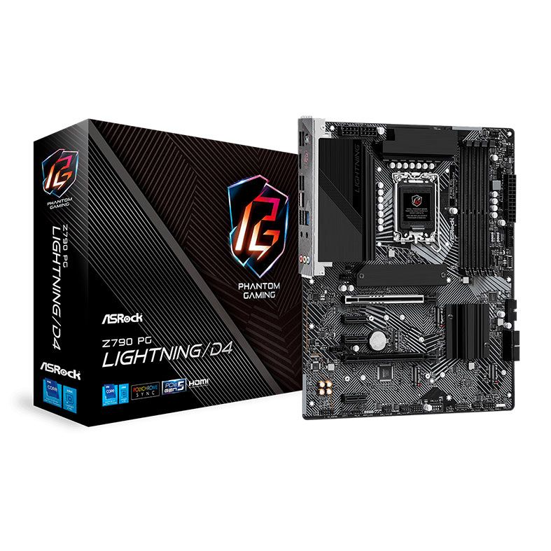 Placa Mae AsRock Z790 PG Lightning D4, DDR4, LGA 1700, ATX, Chipset Intel Z790, Z790-PG-LIGHTNING/D4