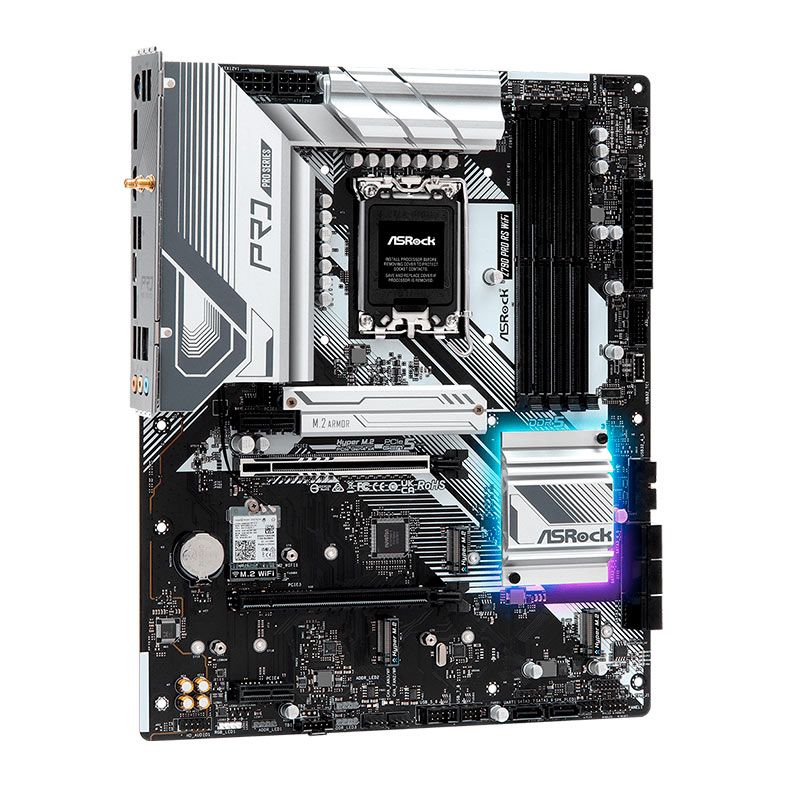 Placa Mae AsRock Z790 Pro RS Wifi, DDR5, LGA 1700, ATX, Chipset Intel Z790, Z790-PRO-RS-WIFI