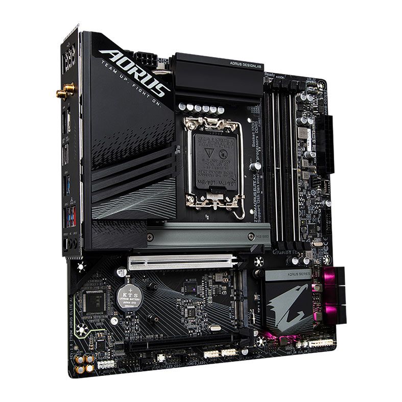 Placa Mae Gigabyte Z790M Aorus Elite AX, WiFi, DDR5, LGA 1700, M-ATX, Chipset Intel Z790, Z790M-AORUS-ELITE-AX