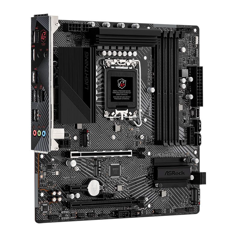 Placa Mae AsRock Z790M PG Lightning D4, DDR4, Socket LGA 1700, M-ATX, Chipset Intel Z790, Z790MPG-LIGHTNING