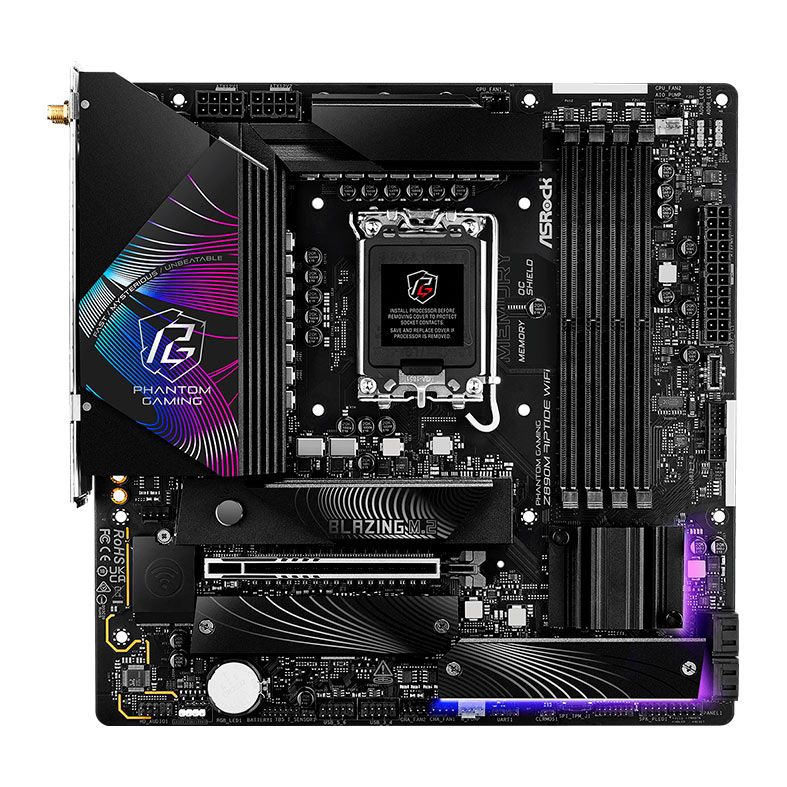 Placa Mae AsRock PG Z890M Riptide WiFi, DDR5, LGA1851, M-ATX, Chipset Intel Z890, Z890M-RIPTIDE-WIFI