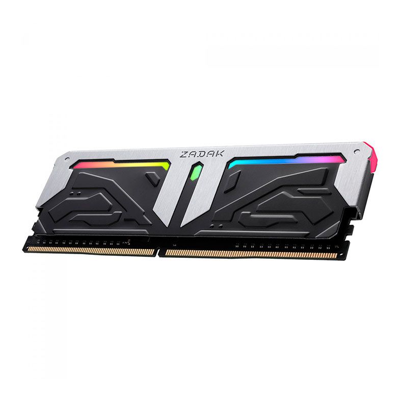Memoria Zadak Spark, RGB, 8GB (1x8GB), DDR4, 3200MHz, Preta e Cinza, ZD4-SPR32C28-08GYB1