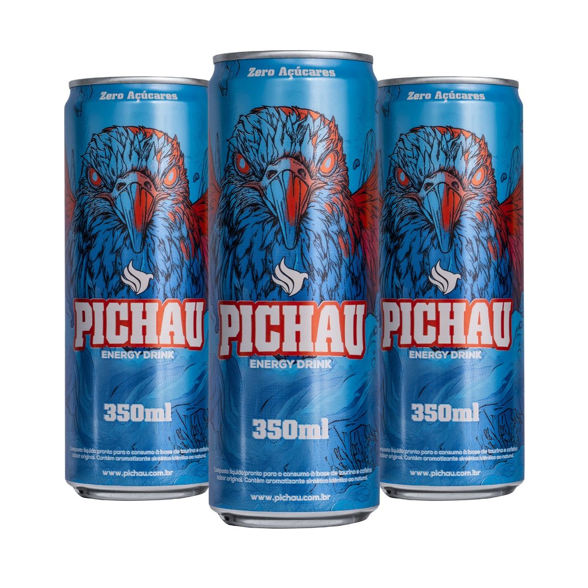 Pack Energetico Pichau Zero, 350ml, Com 3 unidades