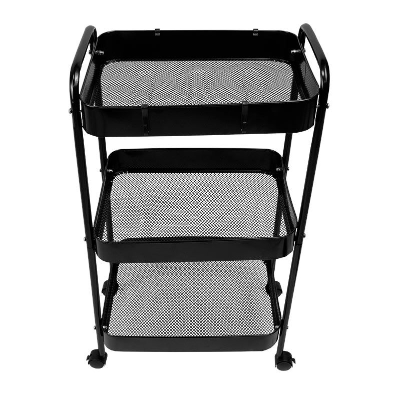 Carrinho Organizador Zinnia Allure ZO2, Preto, ZNC-ALLR-BK02