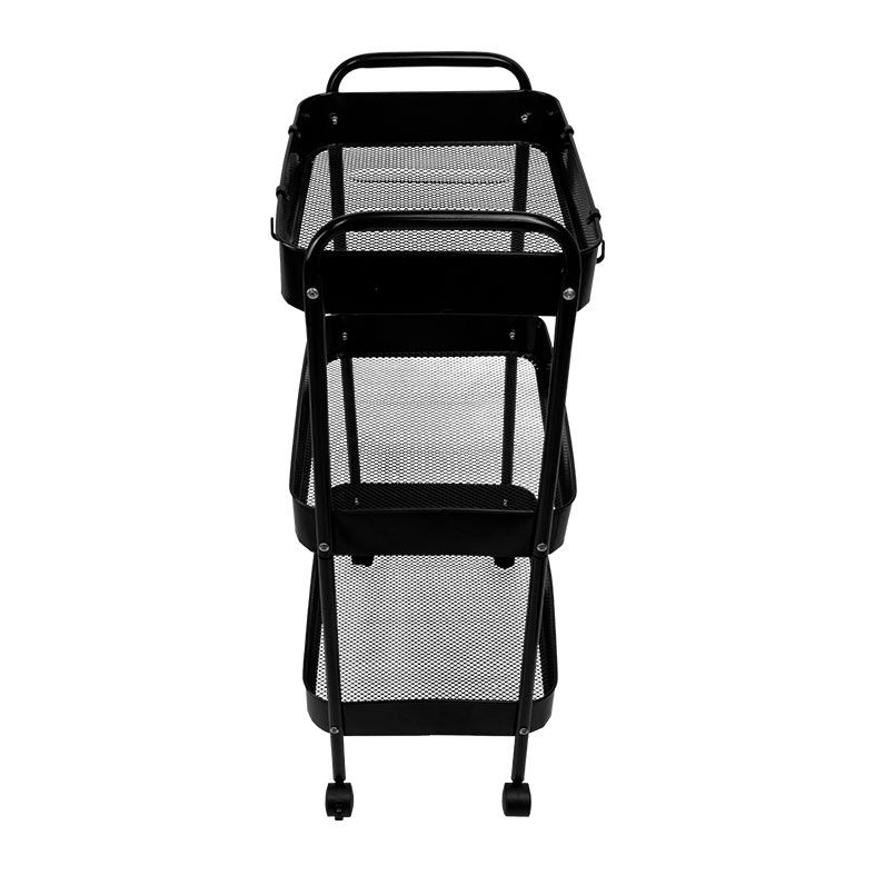 Carrinho Organizador Zinnia Allure ZO2, Preto, ZNC-ALLR-BK02