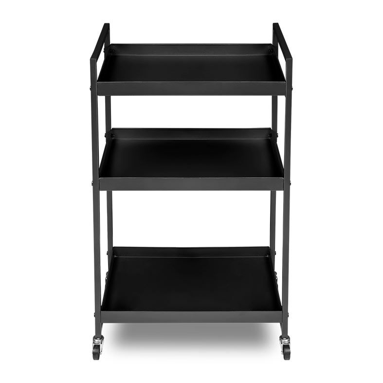 Carrinho Organizador Multiuso Zinnia Allure Slim ZO3, Preto, ZNC