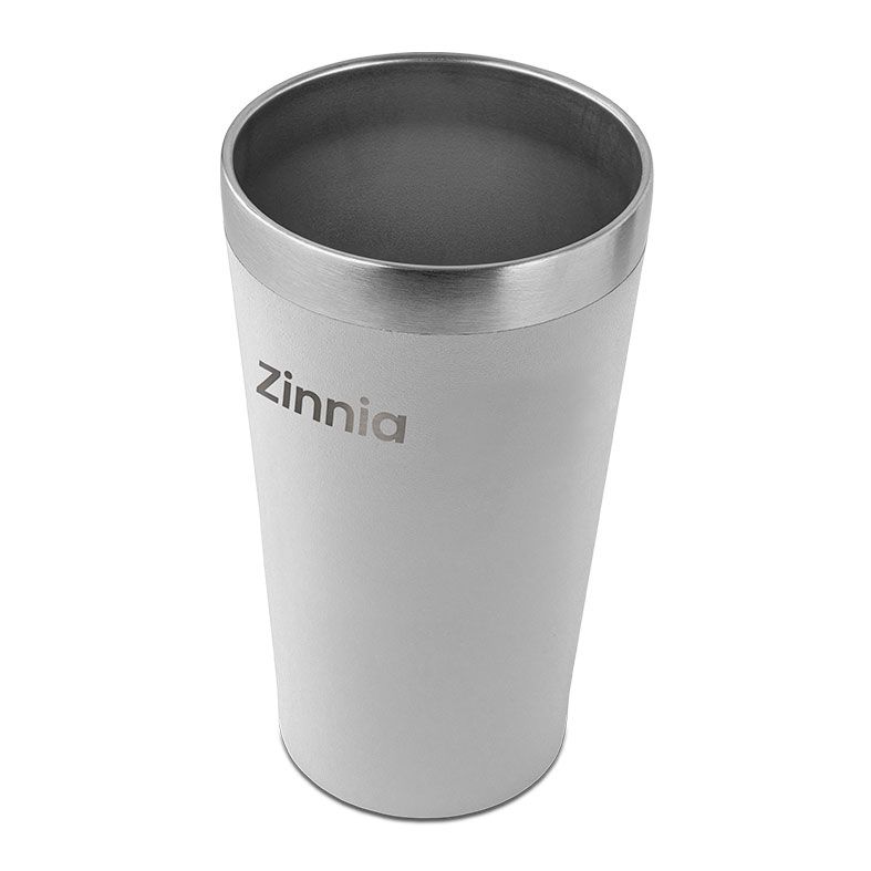 Copo Termico Zinnia ZR90, 473ml, Sem Tampa, Branco, ZNC-ZR90-WH01