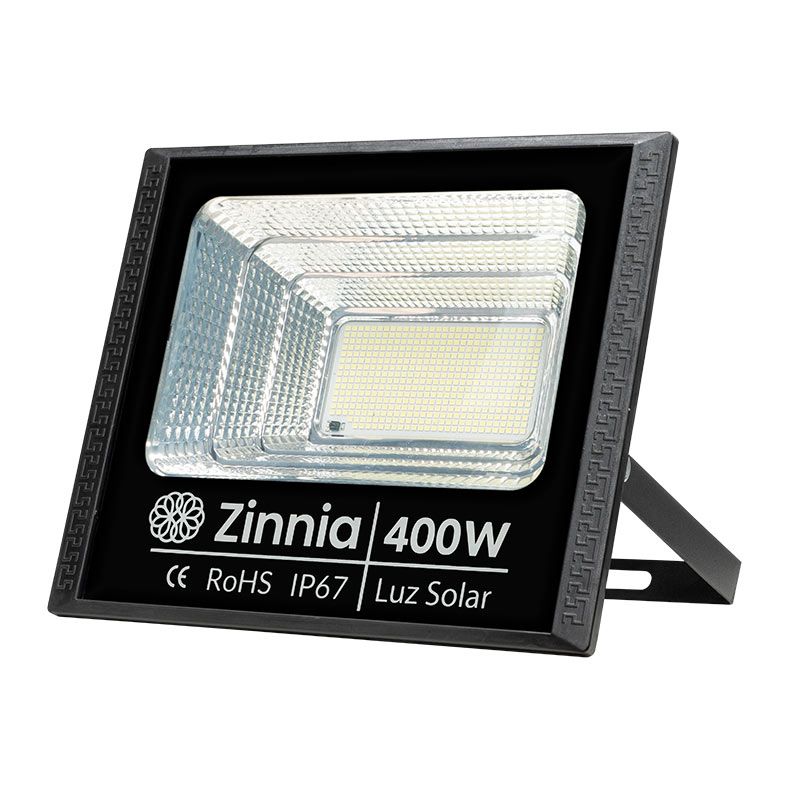 Refletor Solar Zinnia ZRS400, Led, 400W, Bateria 14000Mah, Com Controle Remoto, IP67, ZNE-ZRS400V2-01