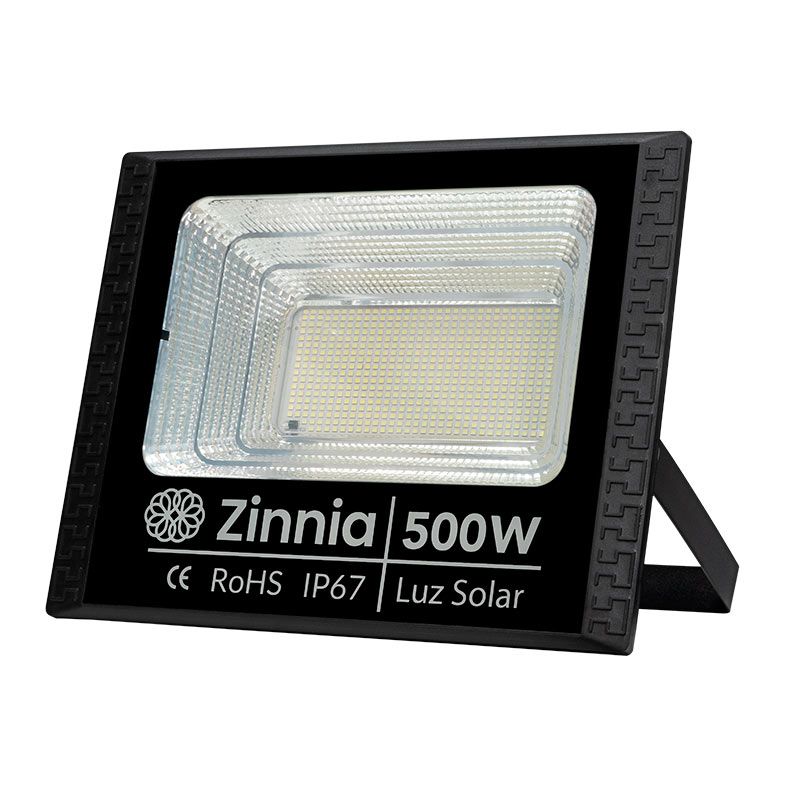 Refletor Solar Zinnia ZRS500, Led, 500W, Bateria 16000Mah, Com Controle Remoto, IP67, ZNE-ZRS500V2-01