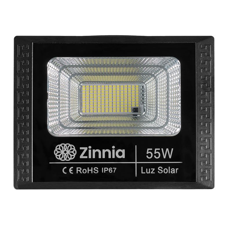 Refletor Solar Zinnia ZRS55, Led, 55W, Bateria 4000Mah, Com Controle Remoto, IP67, ZNE-ZRS55-01