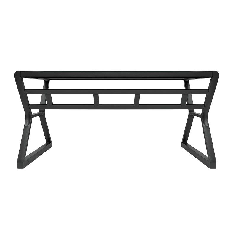 Mesa para Escritório Zinnia Aurea A160, Vidro Temperado, 160cm, Preto, ZNO-ARA-BK02