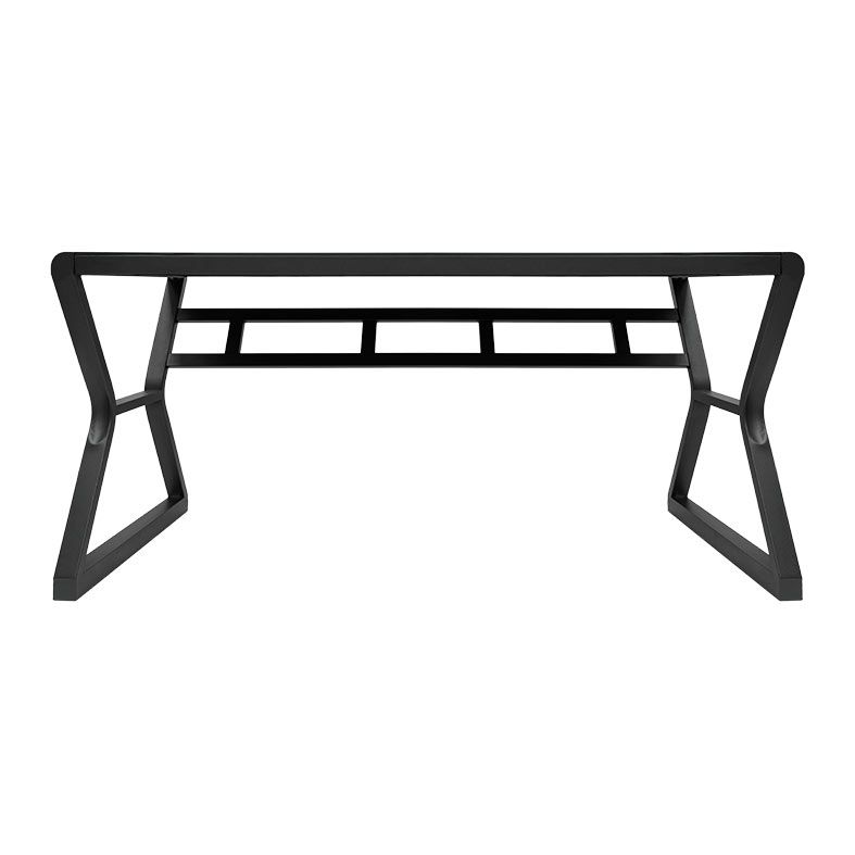 Mesa para Escritório Zinnia Aurea A160, Vidro Temperado, 160cm, Preto, ZNO-ARA-BK02
