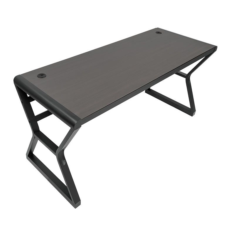 Mesa Para Escritorio Zinnia Aurea A160, Tampo de Madeira,160cm, Preto, ZNO-ARA-WOD