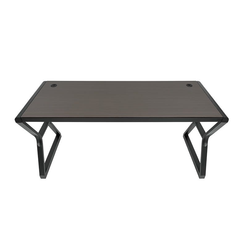 Mesa Para Escritorio Zinnia Aurea A160, Tampo de Madeira,160cm, Preto, ZNO-ARA-WOD