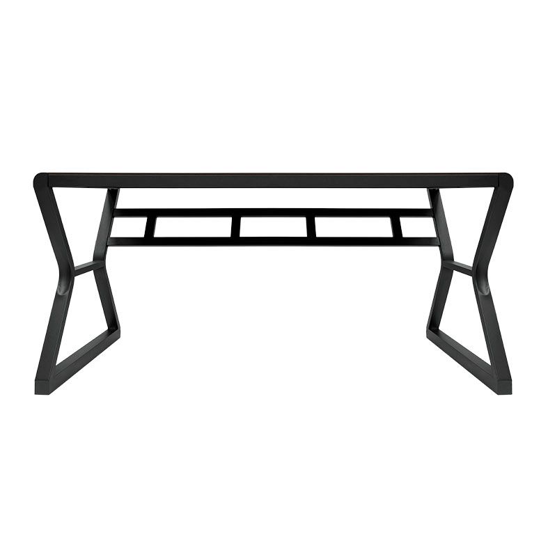 Mesa Para Escritorio Zinnia Aurea A160, Tampo de Madeira,160cm, Preto, ZNO-ARA-WOD