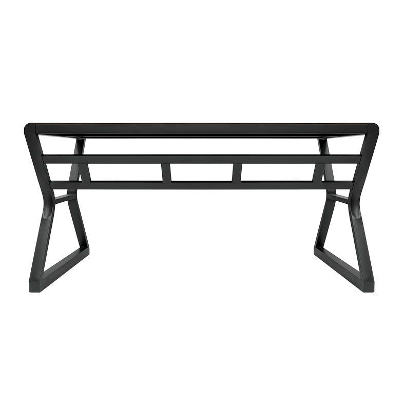 Mesa Para Escritorio Zinnia Aurea A160, Tampo de Madeira,160cm, Preto, ZNO-ARA-WOD