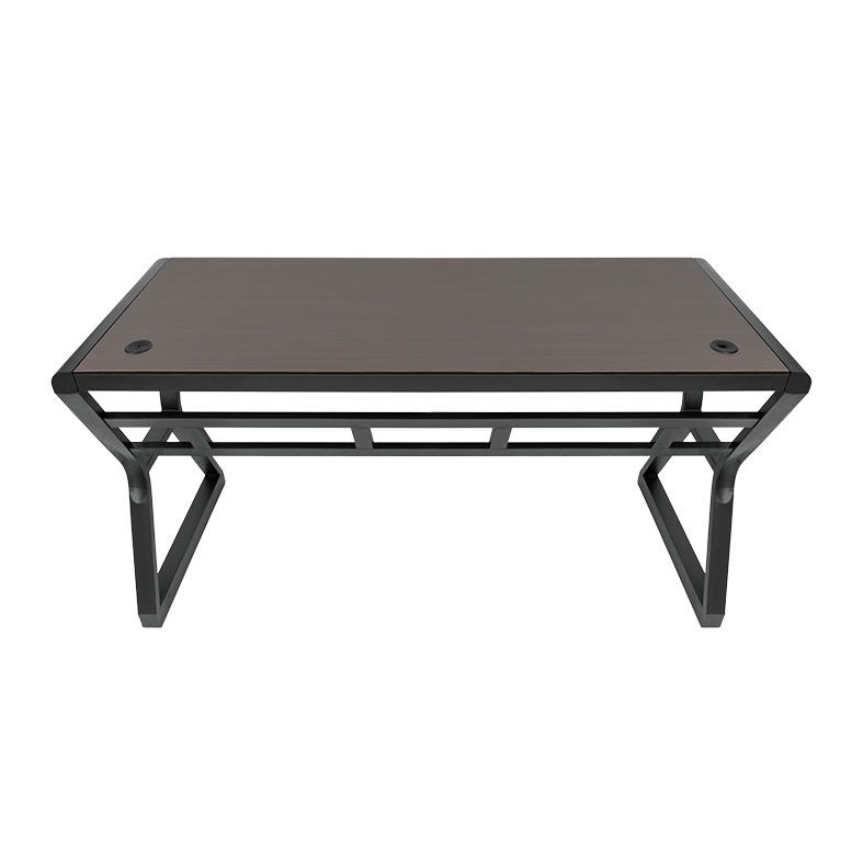 Mesa Para Escritorio Zinnia Aurea A160, Tampo de Madeira,160cm, Preto, ZNO-ARA-WOD