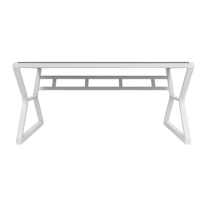 Mesa para Escritório Zinnia Aurea A160, Vidro Temperado, 160cm, Branco, ZNO-ARA-WT02