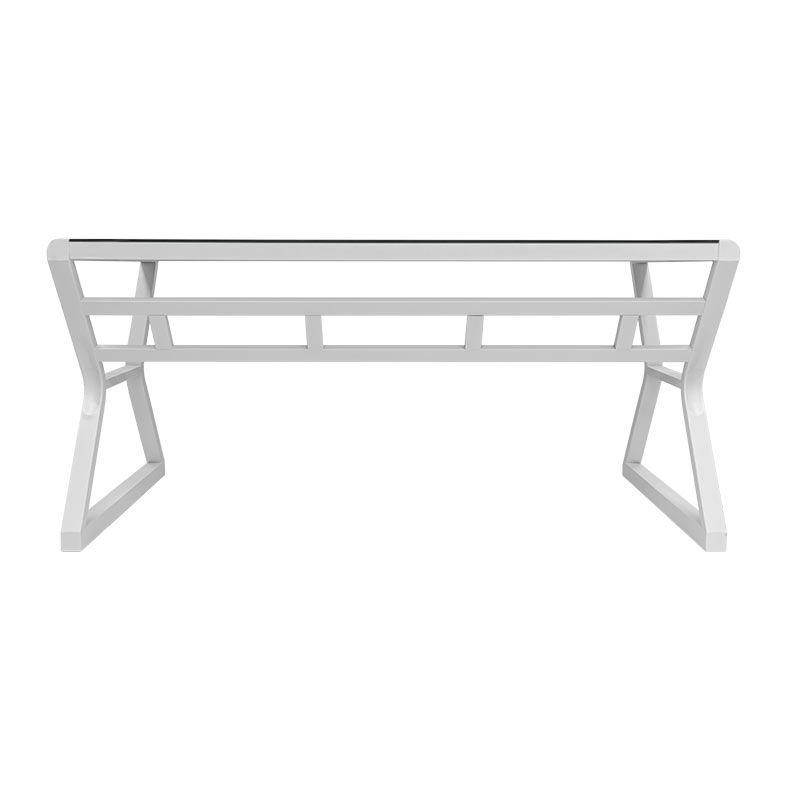 Mesa para Escritório Zinnia Aurea A160, Vidro Temperado, 160cm, Branco, ZNO-ARA-WT02