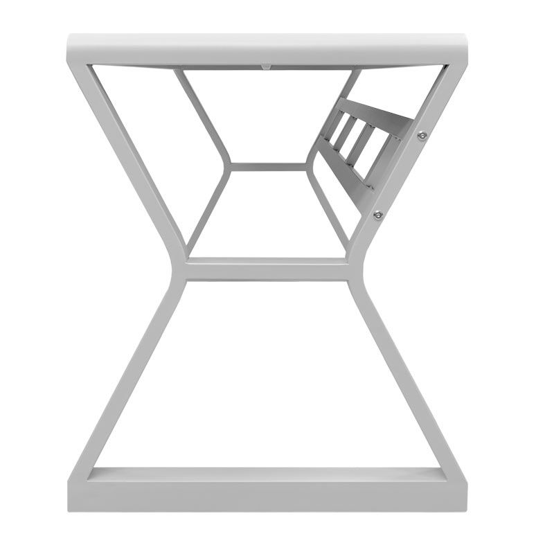 Mesa para Escritório Zinnia Aurea A160, Vidro Temperado, 160cm, Branco, ZNO-ARA-WT02