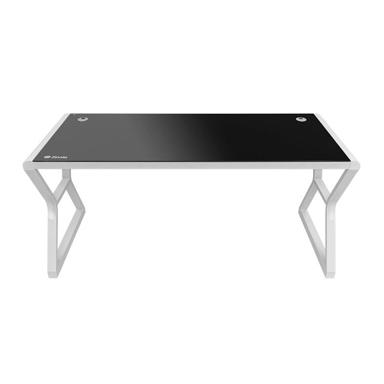 Mesa para Escritório Zinnia Aurea A160, Vidro Temperado, 160cm, Branco, ZNO-ARA-WT02