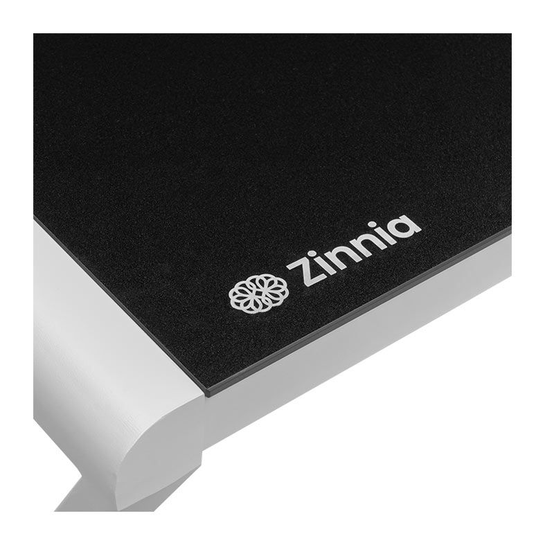 Mesa para Escritório Zinnia Aurea A160, Vidro Temperado, 160cm, Branco, ZNO-ARA-WT02