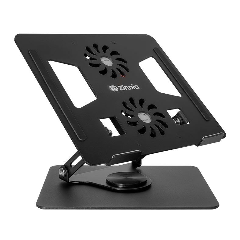 Base Para Notebook Zinnia Aria Pro, Ate 17.3 Pol, Com 2 Fans, Preto, ZNO-ARIPRO-AL01