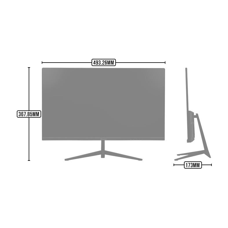 Monitor Zinnia Delfos DF21, 21.45 Pol VA, FHD, sRGB 95, 75Hz, VGA/HDMI, ZNO-DFO21-BL01