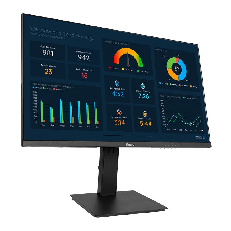 Monitor Zinnia Delfos PRO 24, 24 Pol, IPS, FHD, sRGB 104, 75Hz, FreeSync, VGA/HDMI, ZNO-DFPRO24-BL01