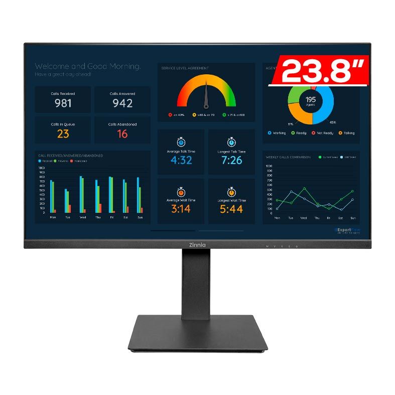 Monitor Zinnia Delfos PRO 24, 24 Pol, IPS, FHD, sRGB 104, 75Hz, FreeSync, VGA/HDMI, ZNO-DFPRO24-BL01