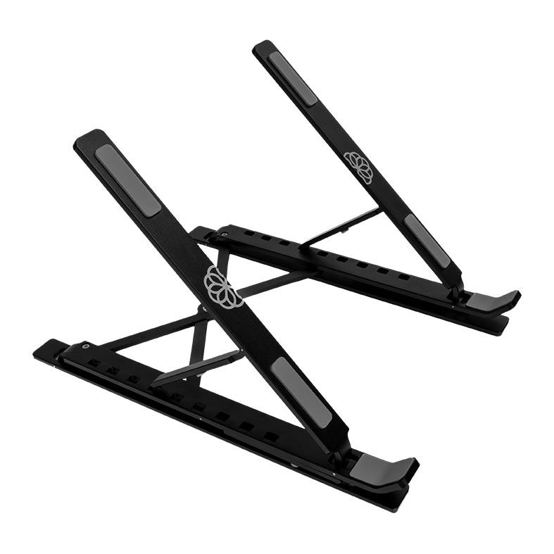 Base Para Notebook e Tablet Zinnia Galatsi, Ate 17 Pol, Liga de Aluminio, Preta, ZNO-GTSIB-BL01