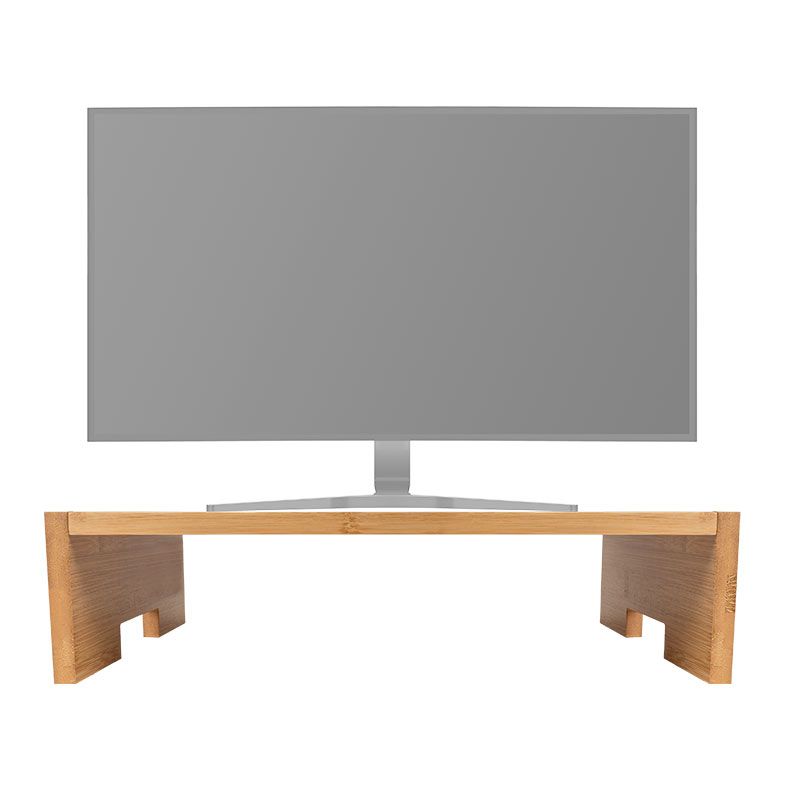 Base de Mesa Para Notebook ou Monitor Zinnia, Com Organizador, Bambu, ZNO-ONM2-NT
