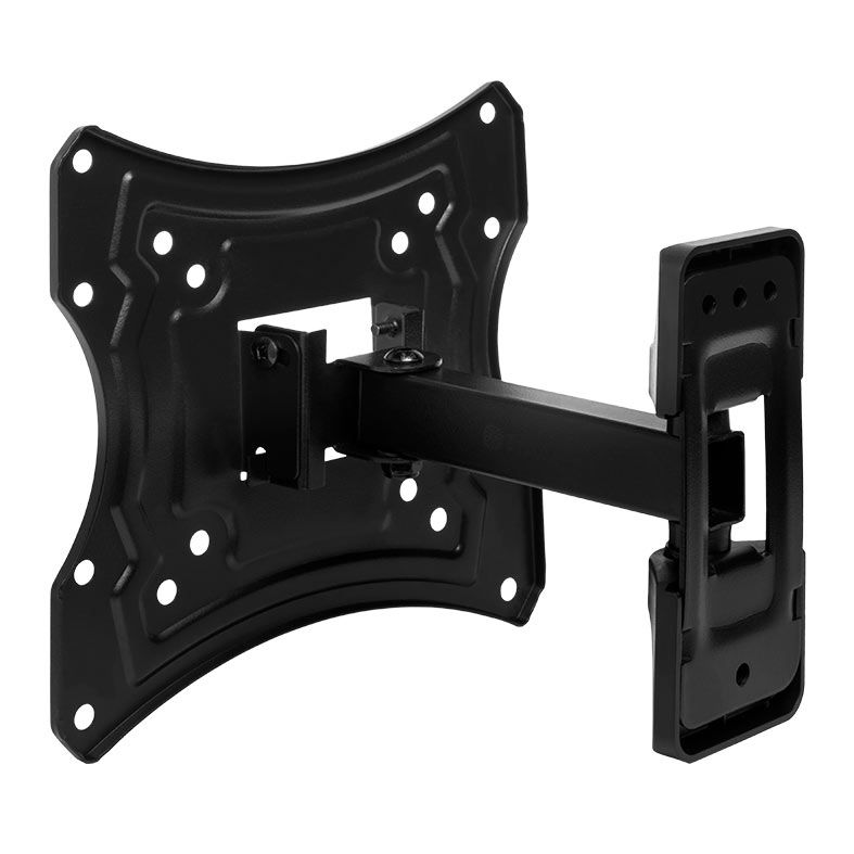 Suporte Articulado Para TV Zinnia Rubra, 14 Pol. a 43 Pol., Preto, ZNO-RBRA-BL01