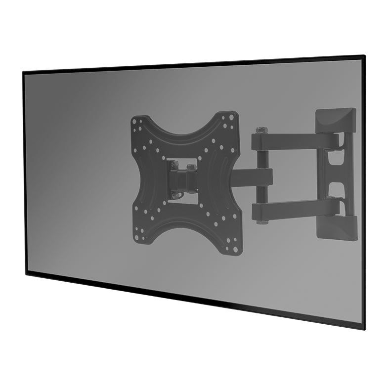 Suporte Articulado Para TV Zinnia Rubra T100, 14 Pol. a 65 Pol., Preto, ZNO-RBRAT-BL01