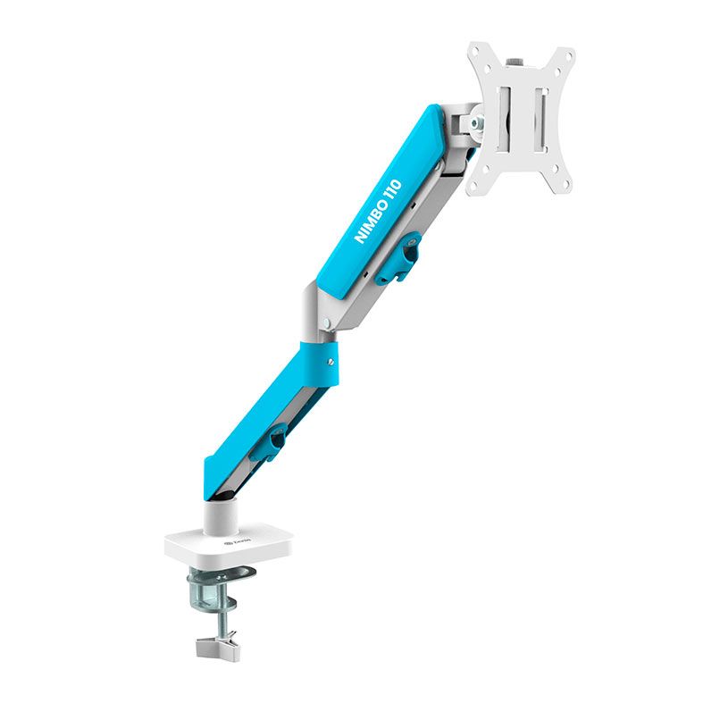 Suporte Articulado Para Monitor Zinnia Nimbo 110 Soft Blue Edition, 13 Pol a 32 Pol, Branco, ZNO-SBLUE110-WL01