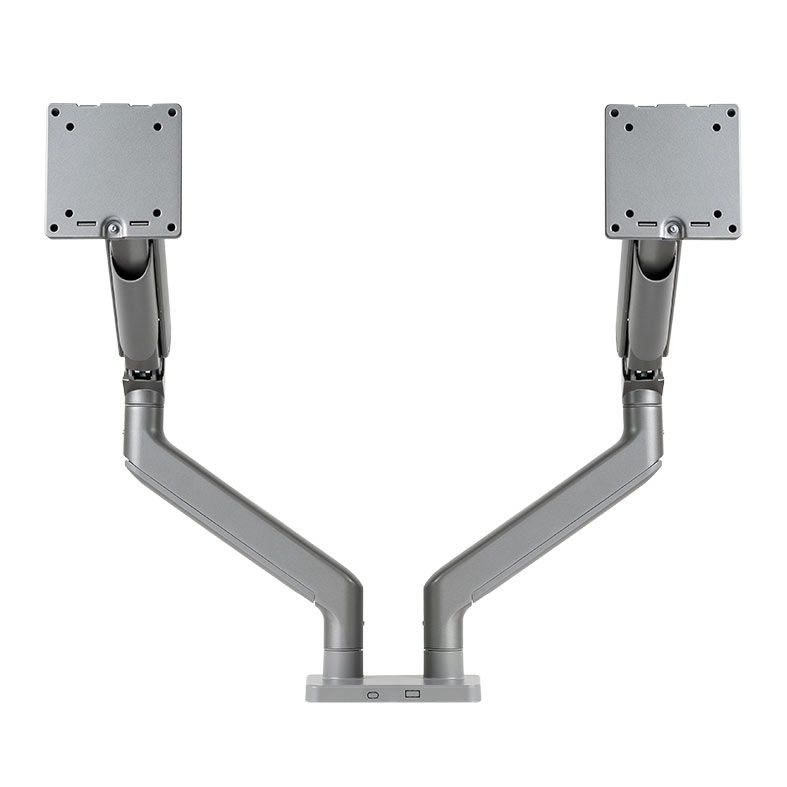 Suporte Articulado Com Pistão a Gas Para Dois Monitores Zinnia Nimbo 200N PRO, 17 Pol. a 45 Pol., Preto, ZNO-ZB200PRO-BK01