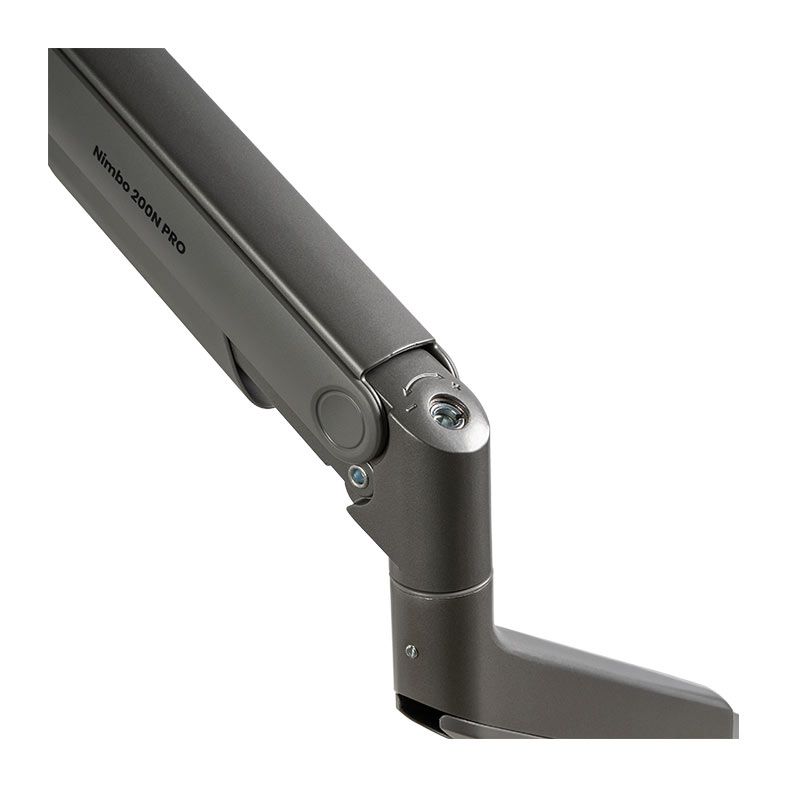 Suporte Articulado Com Pistão a Gas Para Dois Monitores Zinnia Nimbo 200N PRO, 17 Pol. a 45 Pol., Preto, ZNO-ZB200PRO-BK01