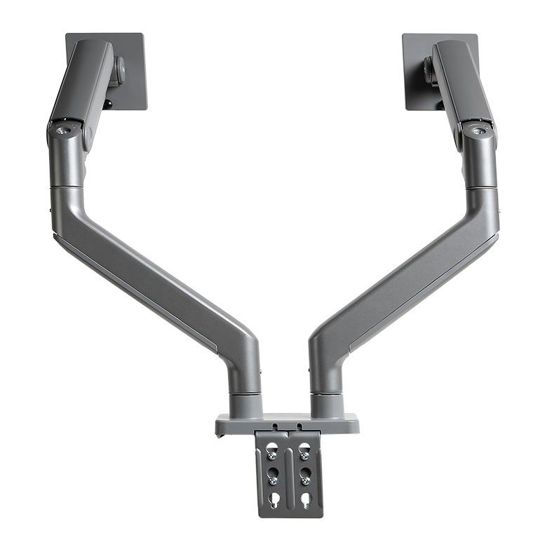 Suporte Articulado Com Pistão a Gas Para Dois Monitores Zinnia Nimbo 200N PRO, 17 Pol. a 45 Pol., Preto, ZNO-ZB200PRO-BK01