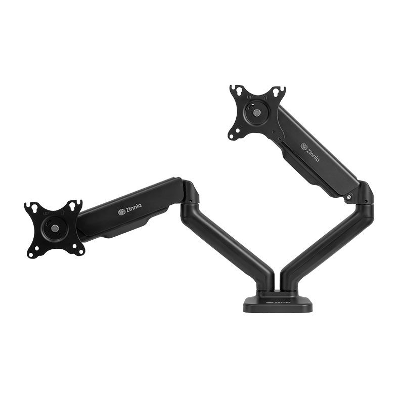 Suporte Articulado Com Pistao a Gas Para Dois Monitores Zinnia Nimbo 200N, 17 Pol. a 32 Pol., Preto, ZNO-ZBO200N-BK01