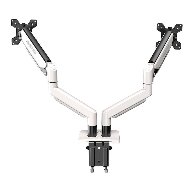 Suporte Articulado Para Dois Monitores Zinnia Nimbo 210, 13 Pol. a 32 Pol., Branco, ZNO-ZNNBO210-WH01
