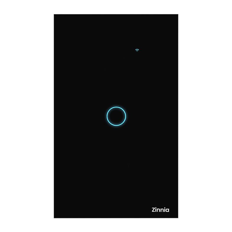 Interruptor Smart Zinnia, 1 Botao 10A, 50/60Hz, Preto, ZNS-I1B-BK01