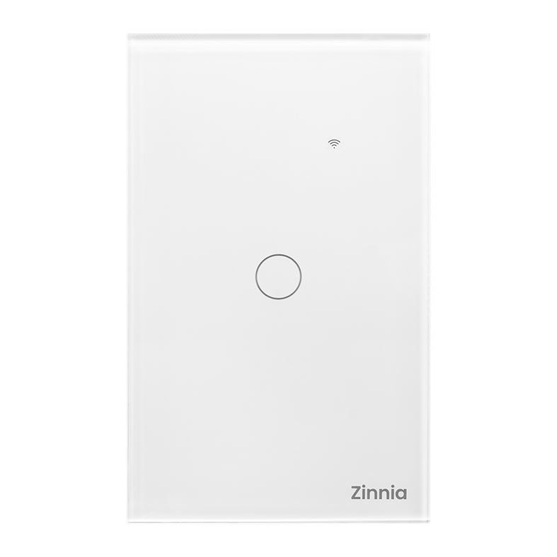 Interruptor Smart Zinnia, 1 Botao, 10A, 50/60Hz, Branco, ZNS-I1B-WH01