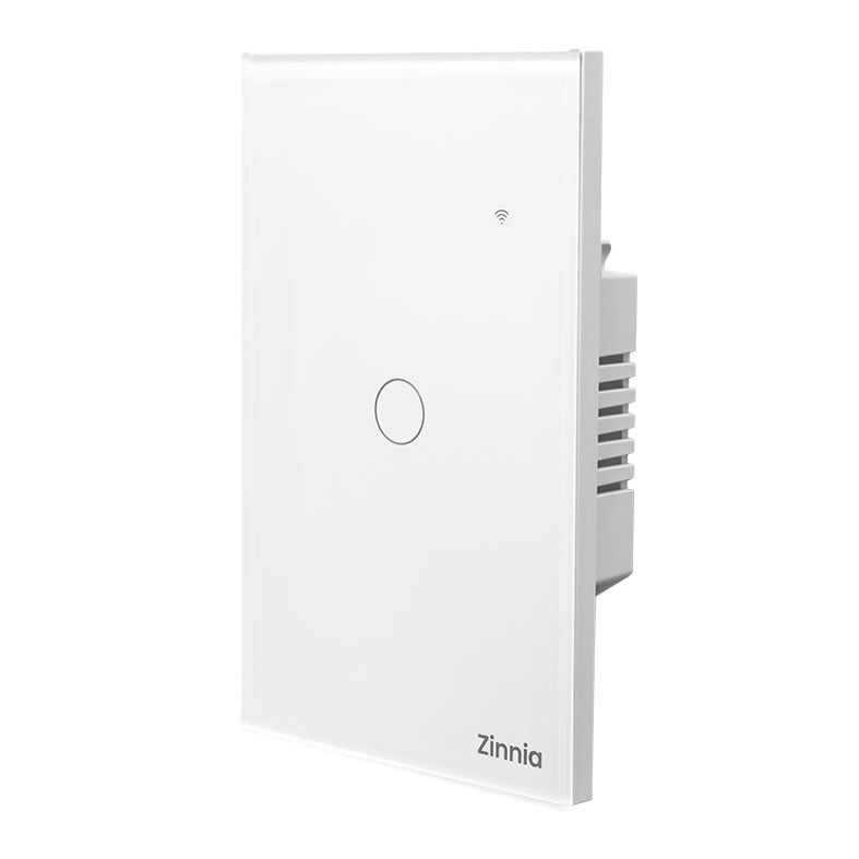 Interruptor Smart Zinnia, 1 Botao, 10A, 50/60Hz, Branco, ZNS-I1B-WH01