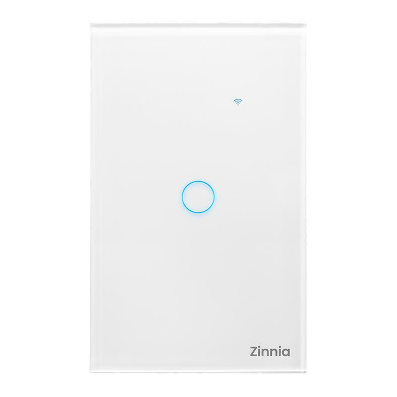 Interruptor Smart Zinnia, 1 Botao, 10A, 50/60Hz, Branco, ZNS-I1B-WH01