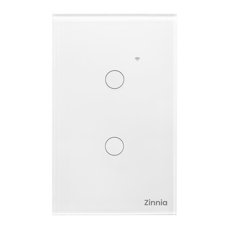 Interruptor Smart Zinnia 2 Botoes, 10A, 50/60Hz, Branco, ZNS-I2B-WH01