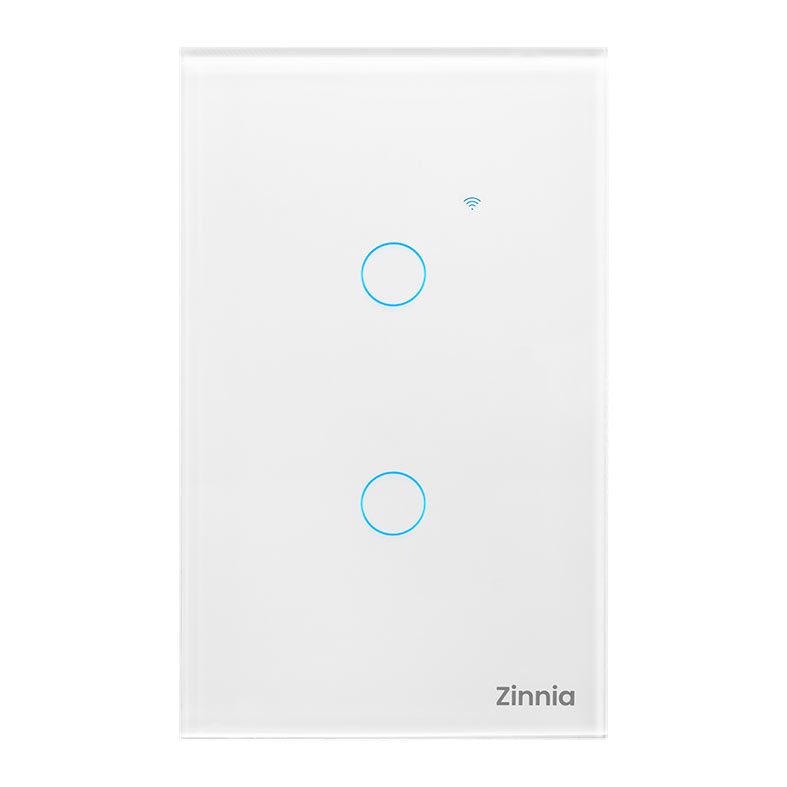 Interruptor Smart Zinnia 2 Botoes, 10A, 50/60Hz, Branco, ZNS-I2B-WH01