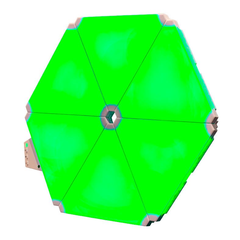 Painel de Led Zinnia Triangulum, RGB, 6 Pecas, ZNS-ZT6G100-RGB01